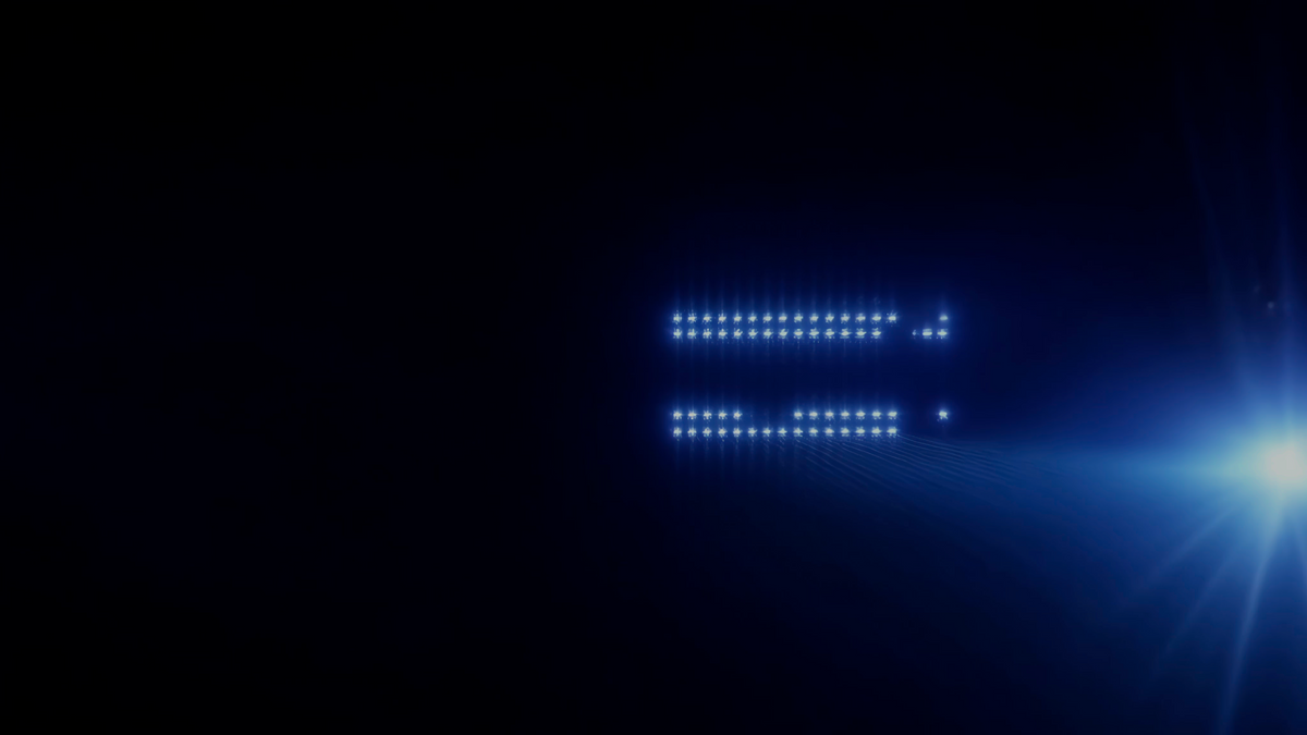 Mirrored LED matrix visualization